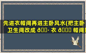 先进衣帽间再进主卧风水(把主卧卫生间改成 🌷 衣 🐛 帽间好不好)